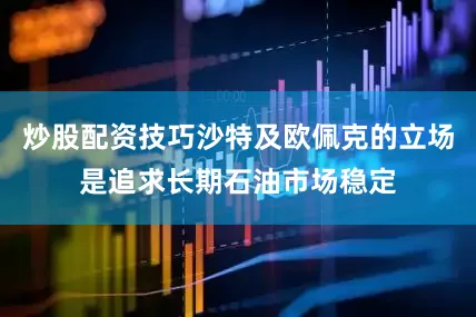 炒股配资技巧沙特及欧佩克的立场是追求长期石油市场稳定