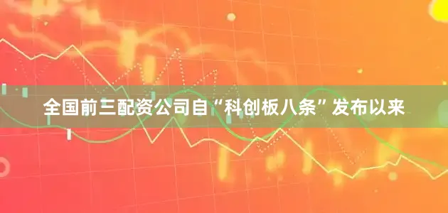 全国前三配资公司自“科创板八条”发布以来
